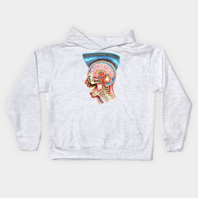 Mental Man Kids Hoodie by Meganpalmer